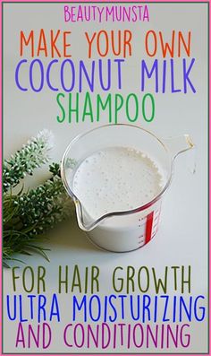 Bonus Tip: Get enough sleep to promote hair growth. #hairscalp #hair #hairfall Diy Coconut Milk, Shampoo Homemade, Shampoo Diy, Shampoo For Hair Growth, Coconut Milk Shampoo, Coconut Shampoo, Diy Dry Shampoo, Shampoo Recipe, Hair Growth Spray