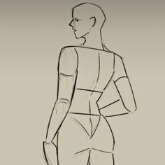 a drawing of a woman in tight pants