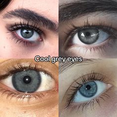 Pretty Eyes Color, Eye Color Chart, Eyes Aesthetic, Beautiful Eyes Color, Grey Eyes, Most Beautiful Eyes, Makeup Tattoos, Gray Eyes, Aesthetic Eyes