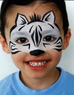 Zebra Face Paint, Zebra Makeup, Fairy Face, Zebra Face