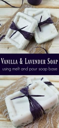 vanilla and lavender soap using melt and pour soap base