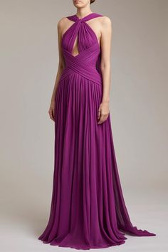 Evelyn Chiffon Maxi Dress Pre-draped Halter Neck Party Maxi Dress, Flowy Halter Neck Dress For Evening, Party Chiffon Halter Maxi Dress, Chiffon Halter Maxi Dress For Party, Halter Neck Maxi Dress With Pleated Bodice For Gala, Chiffon Halter Neck Evening Dress, Chic Chiffon Halter Neck Evening Dress, Elegant Chiffon Halter Neck Maxi Dress, Chiffon Halter Neck Cocktail Dress