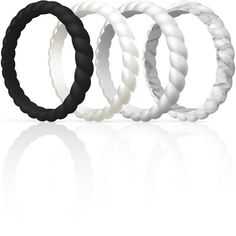 three different types of bracelets on a white background