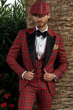 #tuxedo #vintage #tartan Royal Stewart Tartan, Stewart Tartan, Red Wool, Tartan, Tart, Bespoke, Suit Jacket, Prom