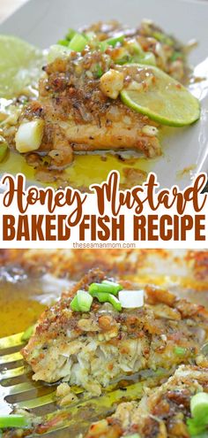 honey mustard baked fish recipe with green onions and celery