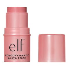 The versatile, e.l.f. Monochromatic Multi Stick is multi-use and can be used on your eyes, lips and cheeks for a soft, glowy, monochromatic look. Use this shimmery, luxuriously blendable cream-to-powder stick as your eyeshadow, lipstick, and blush for a cohesive, monochromatic look. The lightweight, blendable formula makes it virtually mistake proof and perfect for touch-ups on the go. All e.l.f. products are free from phthalates, parabens, nonylphenol ethoxylates, triclosan, triclocarban, and h Cream Blush Stick, Florida Trip, Elf Cosmetics, Cream Blush, Eyes Lips, Makati, Aesthetic Makeup, Makeup Skin Care, Skin Makeup