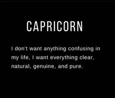 the words capricorn are written in black and white on a dark background,