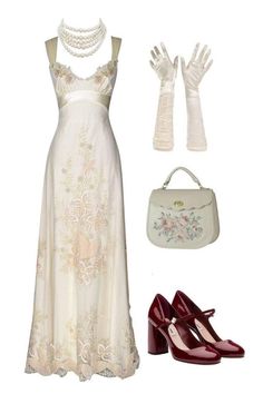 Bridgerton Theme Dress, Royal Party Outfit, Creme Dress, Dreamy Clothes, Fashion Eras, Dti Theme, Prom Outfit, Formal Clothing, Whimsical Dress