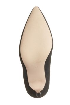 A knit upper provides a sophisticated, sleek look into a slim heeled bootie for a versatile attire. Sizing: True to size. M=standard width Fitted Heeled Boots With Sculpted Heel For Fall, Ankle-high Heels With Rubber Heel Cap For Fall, Fitted High Heel Boots With Padded Heel, Winter Heels With Sculpted Heel, Fall Ankle-high Heels With Rubber Heel Cap, Fitted High Heel Boots, Medium Width Knee-high Heels For Fall, Modern Office Heels For Winter, Modern Winter Office Heels