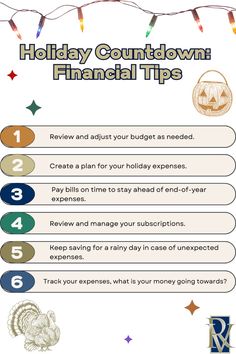 the holiday countdown financial tips list