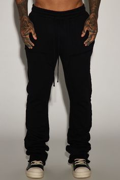 Available In Black. Drawstring Waistband Side Hand Pockets Back Pockets Panel Details Pair With "Tyson Frayed Hoodie" 80% Cotton 20% Polyester Imported | Mens Tyson Frayed Carpenter Flared Sweatpant in Black size 2XL by Fashion Nova Mens Fleece, Drawstring Waistband, Black Fashion, Fashion Nova, Sweatpants, Size Medium, Size Small, Black, Tracksuit Bottoms