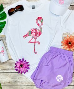 Why fit in when you were born to stand out??? Stand out this summer with this Monogrammed Lilly Flamingo Graphic Tee And Athletic Short Set! Bundle comes with all products shown.  *tumbler is 20 ounce with vaccum seal lid Flamingo Graphic, Short Set, Athletic Shorts, Short Sets, This Summer, Flamingo, All Products, Baby Onesies, Tumbler