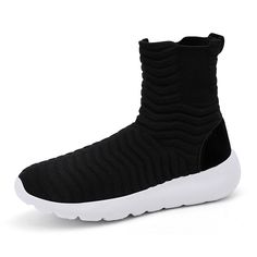 Breathable Sock Shoes Outdoor Women Men Sneakers for Walking Jogging High Top Wavy Casual Shoes Mesh Runing Shoes, Baskets For Men, Basic Fit, Lightweight Sneakers, Camera Equipment, Basic Fits, Black Socks, Size Pattern, Outdoor Woman