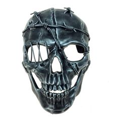 Buy Costume Accessories Silver masquerade skull mask sold at Party Expert Horror Full Face Masquerade Masks, Halloween Masquerade Skull Mask And Prosthetics, Gothic Skull Masks And Prosthetics For Halloween, Horror Skull Masks And Prosthetics For Halloween, Black Skull Shaped Mask For Masquerade, Black Skull Mask For Masquerade, Skull Masks, Face Mask Halloween, Skull Face Mask