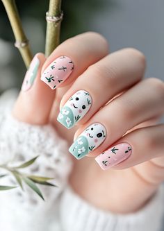 Add a touch of whimsy to your look with these adorable cartoon nails. The pastel colors and cute designs are perfect for anyone who loves a little bit of fun. Quirky Nails, Cartoon Nails, Adorable Cartoon, Pastel Colors, Cute Designs, Cute Nails, Nail Designs