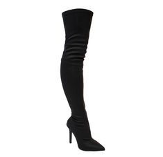 Thigh High Lycra Material Pointy Toe Stiletto Heel Boots Step out in this shimmering pair that puts a glamorous touch on your ensemble Feel Fabulous In These Beautiful Boots! Great For Any Occasion Royal Closet, Stiletto Heel Boots, Thigh High Stiletto Boots, Heel Knee High Boots, Black Thigh High, Black Chunky Heels, Best Shoes, Stiletto Boots, Beautiful Boots