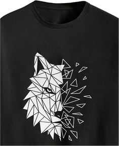 Unleash your inner beast with our Men's Black Wolf Printed Short Sleeve Shirt. This unique design showcases your wild side while our short sleeves keep you cool. Perfect for making a statement anywhere you go. Go ahead, show off your fierce style with our Black Wolf shirt. Polyester95%; Spandex5% Machine Wash Brand Size Chest (in) Sleeve Length (in) Shoulder (in) Center Back (in) S 44.5 9.6 18.4 27.8 M 46.5 9.8 18.9 28.3 L 49.4 10 19.6 28.9 XL 52.4 10.2 20.3 29.5 2XL 55.4 10.4 21 30.1 Black Wolf Design Short Sleeve Top, Black Short Sleeve Top With Wolf Design, Black Cotton Top With Wolf Design, Black Crew Neck Top With Wolf Design, Black Cotton T-shirt With Wolf Design, Shirt Jacket Men, Wolf Shirt, Mens Jackets Casual, Sequin Blazer