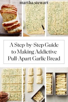 step - by - step guide to making garlic bread with puff - apart garlic bread