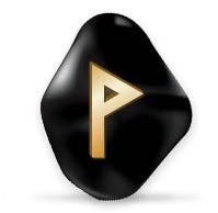 a black and gold object with the letter p on it's side, in front of a white background