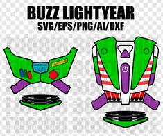 the buzz lightyear svg / png / dxf paper toy is shown