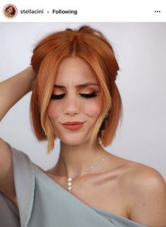 Short Copper Hair, Ginger Hair Color, Copper Hair Color, Fresh Hair, Dope Hairstyles, Hair Crush