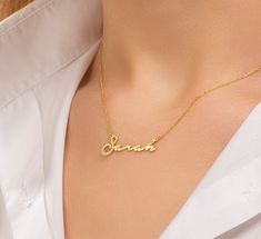 "Personalized Name Necklaces, Halloween Gifts, Christmas Gifts, Thanksgiving Gifts, Script Name Necklaces, Mothers Day Jewelry, Gift for Her T H E ∙ P E R F E C T ∙ G I F T This MONOGRAM necklace can be a great gift for a girlfriend, family member or for yourself. In our shop, find something perfect for her occasion, be it Bridesmaid gifts, best friend gifts, graduation gifts, Mother's Day gifts, Christmas gifts or just to pamper around. ∙ ∙ ∙ ∙ ∙ ∙ ∙ ∙ ∙ ∙ D E T A I L S ∙ ∙ ∙ ∙ ∙ ∙ ∙ ∙ ∙ ∙ * Ma Dainty Sterling Silver Custom Necklace For Gift, Dainty Sterling Silver Necklace For Gift, Elegant Customized Necklaces For Everyday, Elegant Custom Necklace With Polished Finish For Gift, Handmade Sterling Silver Elegant Necklace, Elegant Sterling Silver Custom Necklace For Gift, Custom Sterling Silver Elegant Necklace, Elegant Sterling Silver Custom Necklace, Elegant Customized Round Pendant Jewelry