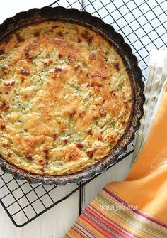 a pie sitting on top of a cooling rack