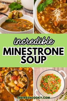 Looking for a hearty, healthy meal? This minestrone soup is perfect for any season and adapts to whatever veggies you have on hand! Our Italian version of Minestrone is loaded with seasonal veggies, cannellini beans and of course ditalini pasta! This is a thicker, more hearty soup than what you find elsewhere! Recipe via @thefreshcooky Italian Minestrone Soup, Seasonal Veggies, Ditalini Pasta, Hearty Soup, Minestrone Soup, Cannellini Beans, Minestrone, Hearty Soups