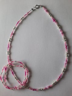 Hand made pink beaded necklace 16". Pink Beaded Necklace, Pink Beaded, Beaded Necklaces, Hand Made, Etsy Accessories, Beaded Necklace, Roses, Accessory Gift, Jewelry Necklaces