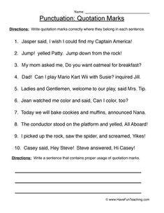 the worksheet for conjunction marks