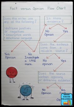 an anchor chart for opinion flow chart