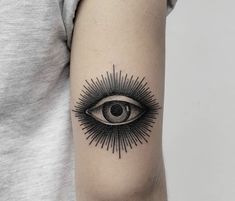 an all seeing eye tattoo on the arm