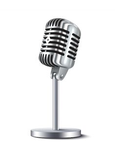 an old fashioned microphone on a stand