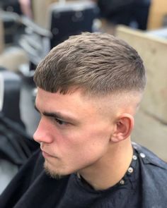 Crew Cut Haircut, Men Fade Haircut Short, Crop Hair, Mens Hairstyles Thick Hair, Cool Mens Haircuts, Men Hair Color, Faded Hair