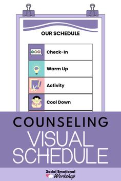 a poster with the words,'coaching visual schedule '