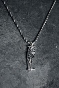 Stolas, demon from Ars Goetia necklace! "Stolas is a Great Prince of Hell, commands twenty-six legions of demons, and teaches astronomy and the knowledge of poisonous plants, herbs and precious stones." Sterling silver coated metal, comes with chain! On the back it says ”The Art of Torvenius”. Ships worldwide from Sweden! © + ℗ 2020 Torvenius Illustration AB Gothic Nickel-free Necklaces, Nickel-free Gothic Necklaces For Collectors, Nickel Free Gothic Necklaces For Collectors, Halloween Engraved Metal Necklace, Collectible Gothic Metal Necklace, Halloween Engraved Necklace Gift, Halloween Gift Engraved Necklace, Engraved Necklaces For Halloween Gifts, Gothic Collectible Pendant Necklace