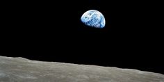 the earth as seen from the moon's horizon