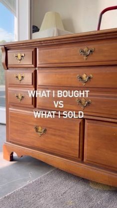 what i bought vs what i sold dresser