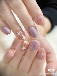 Creative Nail Art, Fun Nail Art, Minimal Nails Art, Best Nails, Hello Nails, Hippie Nails, Simple Gel Nails, Blush Nails