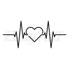 Heart Lines Tattoo, Heart And Heartbeat Tattoo, Heartbeat Heart Tattoo, Heartbeat Line Tattoo, Heart Line Tattoo Design, Heart With Heartbeat Tattoo, Ekg Heart Tattoo, Pulse Tattoo Heartbeat, Heartbeat Tattoo Designs For Women