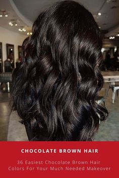 Ladies, this chocolate brown hair is calling your name! Why not try this dark chocolate hair color on your next salon visit? Don't hesitate to look at our collection of photos and choose the one that suits you! // Photo Credit: @ricardoalonsobeauty on Instagram Black Chocolate Hair Color, Dimensional Dark Chocolate Brown Hair, Dark Brown Solid Hair Color, Chocolate Brown Hair Vs Black Hair, Dark Black Brown Hair Color, Level 4 Dark Brown Hair, Full Color Dark Brown Hair, Single Process Hair Color Dark Brown, Dark Brown Rich Hair Color