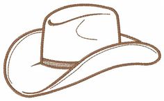 a drawing of a cowboy hat