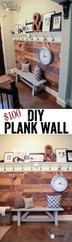 the diy plank wall is easy to make and looks amazing