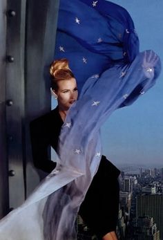 Estelle Lefébure by Thierry Mugler for Thierry Mugler Angel perfume, 1992. Thierry Mulger, Thierry Mugler 90s, Thierry Mugler Angel Perfume, Pub Parfum, Mugler 90s, Mugler Perfume, Angel Perfume, Estelle Lefébure