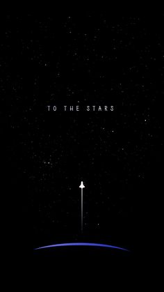 the movie poster for to the stars with an image of a space station in the background