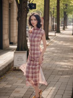 Lasaky - Elegant and Stylish Purple Mandarin Collar Cheongsam with Functional Button Design - Perfect for Everyday Wear Cherry Blossom Dress, Evening Gowns Elegant, Red Dress Maxi, Elegant Skirt, Backless Maxi Dresses, Daily Dress, Everyday Dresses, Button Design, Cayenne