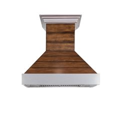 ZLINE Wooden Wall Range Hood with Stainless Steel Accent (365BB) is designed to be both elegant and powerful, featuring the industry's only lifetime warranty motor. The Panelled Wood Grain is made from solid Birch with Stainless Steel Accents, and a stainless steel inner frame, making it both durable and long-lasting. This durable construction, along with ZLINE's lifetime warranty motor - a ZLINE exclusive - guarantee a range hood that will last for a lifetime.This hood contains many unique feat Wooden Range Hood, Wall Range Hood, Hood Vents, Natural Wood Accents, Stainless Range Hood, Stainless Steel Hood, Slanted Ceiling, Wall Mount Range Hood, Range Hoods