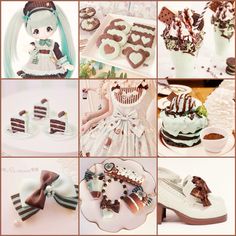 there are many pictures of different cakes and desserts