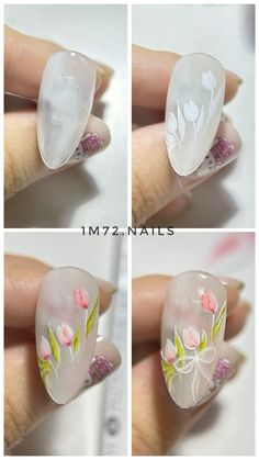 Tulip nails Nail Paint, Nail Design, Tulips, Nail Designs, Paint, Design