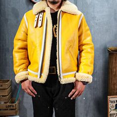 Find ideas๏ฟฝand inspiration for Men's Aviator B3 Pilot Flying Bomber Fur Shearling Sheepskin Leather Jacket D22, Mens Coats Jackets Aviator Jacket, Aviator Jackets, Sheep Leather, Men's Coats & Jackets, Winter Coats Jackets, Leather Jacket Men, Fur Jacket, Lambskin Leather, Big Size